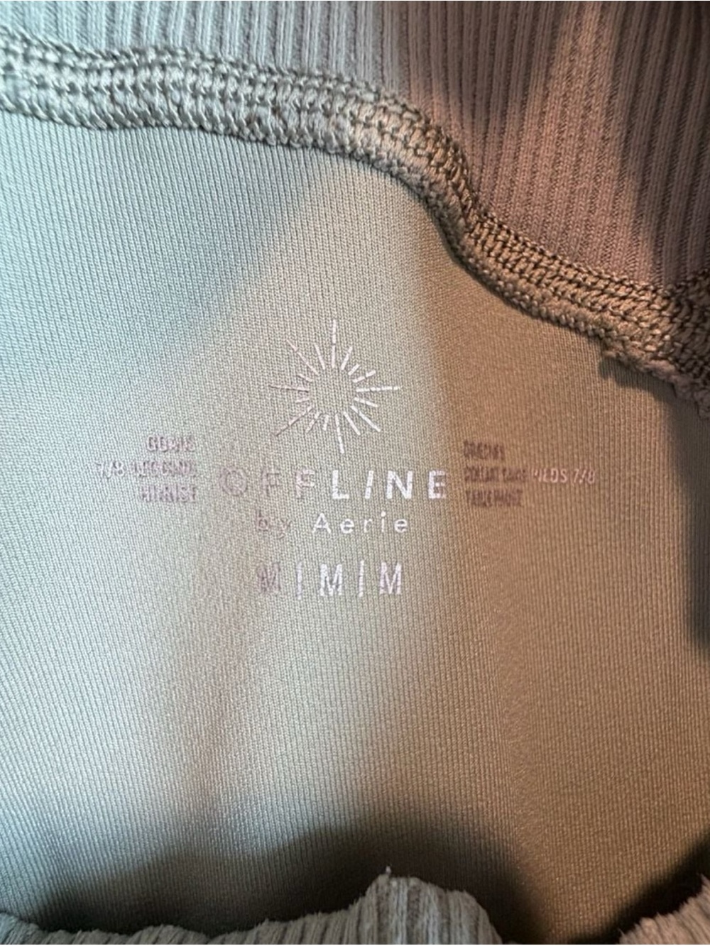 aerie Olive Green High-Waist Kids Leggings - Picture 3 of 4